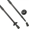 Two trekking poles are shown against a white background. One pole is fully assembled with a handle and basket, while the other is partially disassembled, showing the telescopic sections and a separate rubber tip. Produktbild-Vorschau
