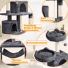 A collage of images showcasing different features of a cat tree. Podgląd zdjęcia produktu