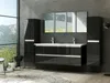 120 cm Badmöbel Set Schwarz Hochglanz Doppel Waschbecken Produktbild-Vorschau 3