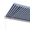 vidaXL Markise Automatisch Einziehbar 400x350 cm Blau und Produktbild-Vorschau 5