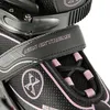 Close-up view of the side of a black and pink inline skate. Anteprima dell’immagine prodotto