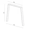 1xPaar sossai Trapez Tischkufen in Schwarz 55 x 75 x 72cm Produktbild-Vorschau 4