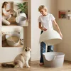Mondeer 2-en-1 Litière pour chat & niche avec plante Voir les images du produit 6