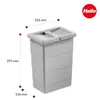 Hailo Inneneimer 1075959 mit Deckel hellgrau 8 L 226 x 156 Produktbild-Vorschau 3