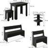 Grupa ławek narożnych Vicco Roman Czarny 180 x 120 cm z Podgląd zdjęcia produktu 7