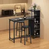 BEALIFE Bistrotisch-Set 3-teilig mit Ablage & Produktbild-Vorschau 2