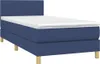 vidaXL Boxspring posteľ s matracom a LED modrou látkou Náhľad obrázku produktu 3