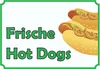 Frische Hot  Dogs Schild A3 Rückseite selbstklebend Produktbild-Vorschau 1
