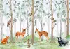 Tapeta do pokoju dziecięcego zwierzęta leśne - 400x280 cm - Podgląd zdjęcia produktu 1