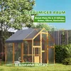 PawHut Hühnerstall 3,07㎡ 1,7x1,8x1,8 m Freilaufgehege Holz Produktbild-Vorschau 5