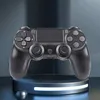 A black wireless controller for a PlayStation 4 is displayed on a stand. Náhled obrázku produktu