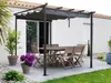 Hliníková pergola se stahovací střechou - 3 x 4 m - šedá Náhled obrázku produktu 2