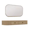 AX LIVING Coiffeuse Halay chene Cremona 2 tiroirs avec Voir les images du produit 2