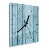 DEQORI Glasuhr 30x30 cm Modern 'Rustikale Holzwand' Wanduhr Produktbild-Vorschau 2