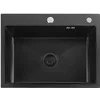 A top-down view of a black sink. Náhled obrázku produktu