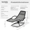 tectake® Gartenliege Toulon, ergonomisch, Schwingfunktion Produktbild-Vorschau 5