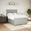 Boxspringbett mit Matratze Hellgrau 140x190 cm Samt Produktbild-Vorschau 3