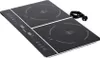 A black double induction cooktop with a power cord. Náhľad obrázku produktu