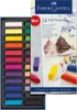 A box of Faber-Castell soft pastels with some pastels laid out. Podgląd zdjęcia produktu