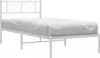 Postel s čelem kovová bílá 90x200 cm Náhled obrázku produktu 3
