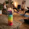 Chakra-kaars: Universele kracht – een regenboogkaars die de Productafbeelding-voorbeeld 5