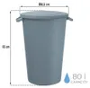 Plastová nádoba SMOOTH s úchyty 80 l - barva: světle šedá Voir les images du produit 3