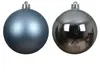 Weihnachtskugeln Kunststoff 8cm 6 Stück - Eisblau Produktbild-Vorschau 2
