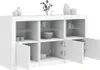 vidaXL Sideboard avec lampes LED blanc 123x37x67 cm Voir les images du produit 1