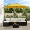 Wand-Sonnenschirm Gelb, Ø 290 cm, Kippbar, UV-beständig, 8 Produktbild-Vorschau 2