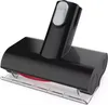 A close-up studio shot of a black vacuum cleaner attachment with a red roller and a clear plastic guard. Produktbild-Vorschau