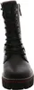 A close-up, front-facing view of a black lace-up boot with a platform sole. Produktbild-Vorschau