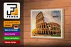 Holzschild Reise Rom Italien Kolosseum Architektur 18x12 cm Produktbild-Vorschau 3