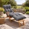 Kissen für Sonnenliege 185 x 60 x 15 cm BANANAIR Grau Produktbild-Vorschau 2