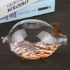 Przezroczysta szklana skarbonka na monety Świnka Skarbonka Podgląd zdjęcia produktu 4