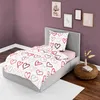 Bierbaum Mako-Satin Bettwäsche 155x220 Herzen weiß rot rosa Produktbild-Vorschau 5