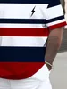 Men'S Plus Size Print T-Shirt, Plus Size Men'S Print Short Produktbild-Vorschau 3