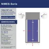 AQUABATOS Nischentür Dusche 100 x 195 cm faltbar Duschtür Produktbild-Vorschau 2