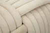 Design-Sitzbank Samt Flechtoptik 90x45x45 cm Creme Mauro Produktbild-Vorschau 5