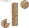 Badezimmer Hochschrank mit Wäschekorb LUTON-56-CRAFT Wotan Produktbild-Vorschau 3