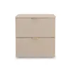 A beige nightstand with two drawers is shown against a white background. Náhled obrázku produktu
