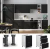 Küchenunterschrank Vicco Fame-Line Schwarz gestreift 50 cm Produktbild-Vorschau 4