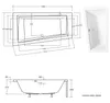 Badewanne INTIMA LINKS 150x85cm mit Füßen , mit Siphon (mit Produktbild-Vorschau 4