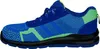 A side view of a blue and green athletic shoe with a black sole. Produktbild-Vorschau