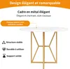 Table de salle à manger ronde Sweiko (80 x 80 x 76 cm), Voir les images du produit 12
