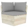vidaXL Garten-Paletten-Ecksofa mit Kissen Imprägniertes Produktbild-Vorschau 1