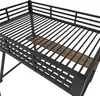Łóżko loftowe Sweiko 90x200cm, oświetlenie otoczenia, półka Podgląd zdjęcia produktu 7