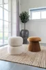 Milford pouf bouclé Ø38cm blanc. Voir les images du produit 2