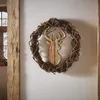 Wandkranz Hirsch Reisig & Holz Ø 38cm Produktbild-Vorschau 2