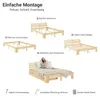 Lit double en bois 160x200 avec 2 tiroirs naturelle pin Voir les images du produit 19