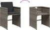 vidaXL 5-tlg. Garten-Essgruppe mit Kissen Grau Poly Rattan Produktbild-Vorschau 6